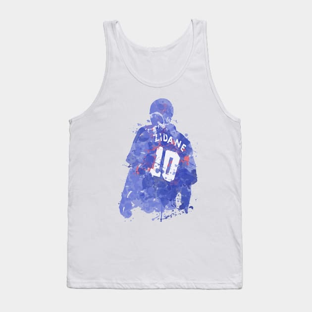 Zinedine Zidane French Legend Tank Top by FootballArcade